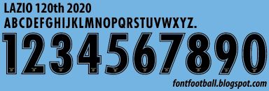 Font Vector Lazio 120th Anniversary 2020 kit