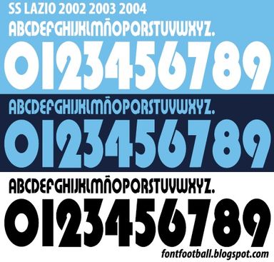 Font Vector Lazio 2002 2003 2004 kit