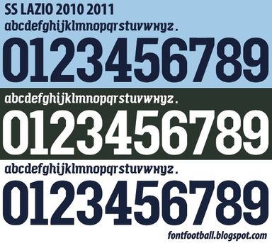 Font Vector Lazio 2010 2011 kit