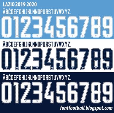 Font Vector Lazio 2019 2020 kit
