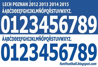 Font Vector Lech Poznan 2013 2014 2015 kit
