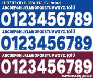 Font Vector Leicester City 2020 2021 kit