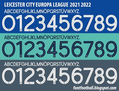 Font Vector Leicester City 2021 2022 kit