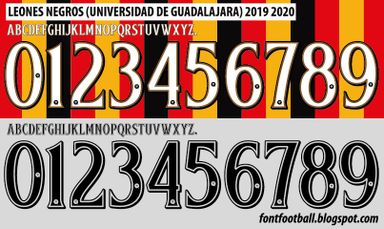 Font Vector Leones Negros (Universidad de Guadalaraja) 2019 2020 kit