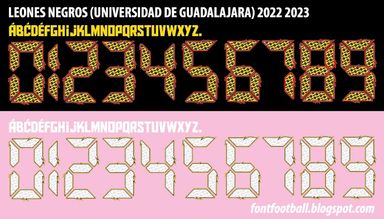 Font Vector Leones Negros (Universidad de Guadalaraja) 2022 2023 kit