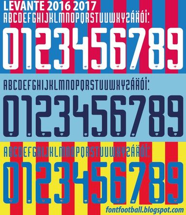 Font Vector Levante 2016 2017 kit