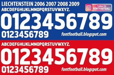 Font Vector Liechtenstein 2006 2007 2008 2009 kit