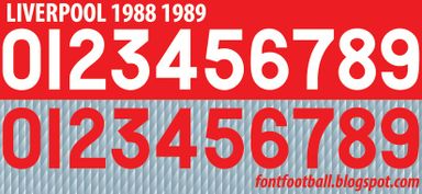 Font Vector Liverpool 1988 1989 kit