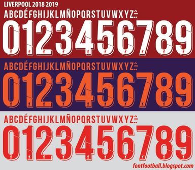 Font Vector Liverpool 2018 2019 kit