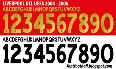 Font Vector Liverpool UCL 2004 2005 2006 kit
