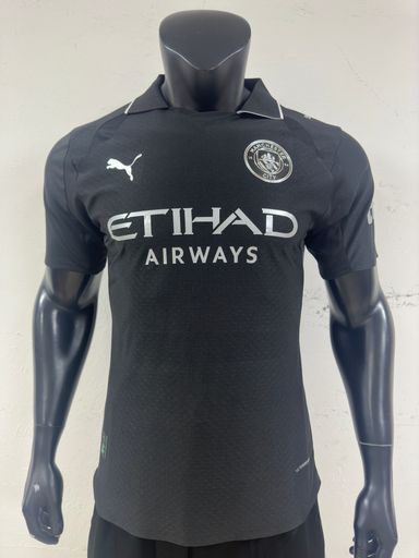 Manchester City 2025/26 Away Shirt (Black / Silver)