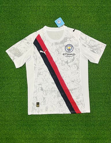 Manchester City 2025/26 Club World Cup Away Shirt (White / Black / Red)