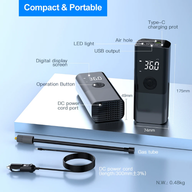 TXS Velocity V6 Smart Electric Air Pump (+Powerbank)