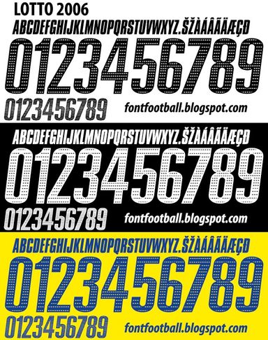 Font Vector Lotto 2005 2006 kit