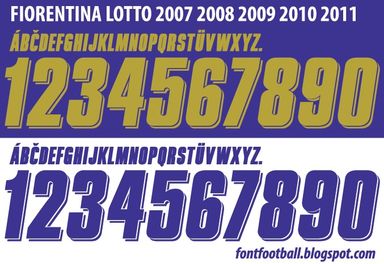 Font Vector Fiorentina 2007 2008 2009 2010 2011 Shirt