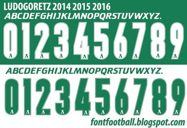 Font Vector Ludogoretz 2014 2015 2016 kit