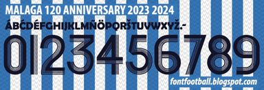 Font Vector Malaga 120th Anniversary 2023 2024 kit