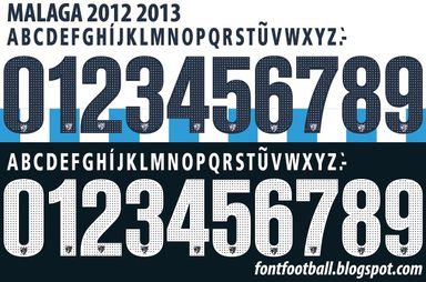 Font Vector Malaga 2012 2013 kit
