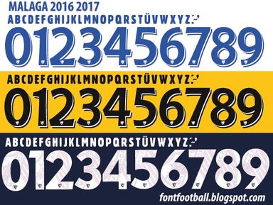Font Vector Malaga 2016 2017 kit