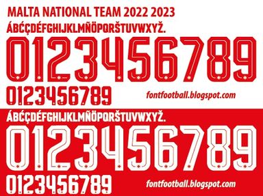 Font Vector Malta National Team 2022 2023 kit