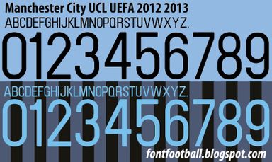 Font Vector Manchester City UCL 2012 2013 kit