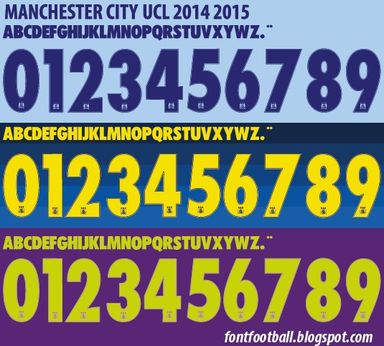 Font Vector Manchester City UCL 2014 2015 kit