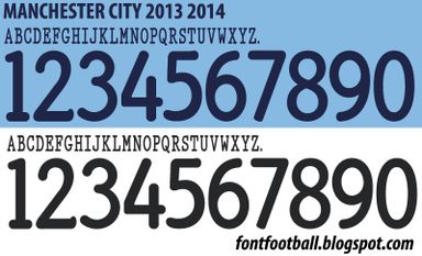 Font Vector Manchester City 2013 2014 kit