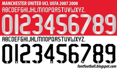 Font Vector Manchester United UCL 2007 2008 kit