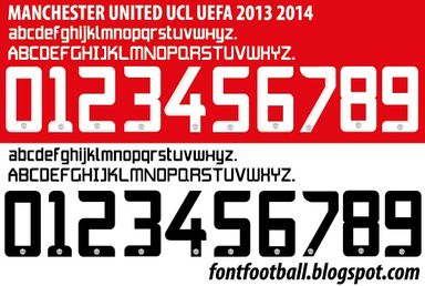 Font Vector Manchester United UCL 2013 2014 kit
