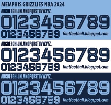Font Vector Memphis Grizzlies NBA 2023 2024 kit