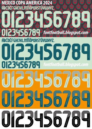 Font Vector Mexico Copa America 2024 kit
