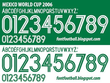 Font Vector Mexico World Cup 2006 kit