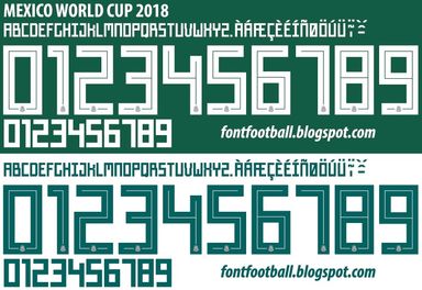 Font Vector Mexico World Cup 2018 kit