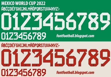 Font Vector Mexico World Cup 2022 kit