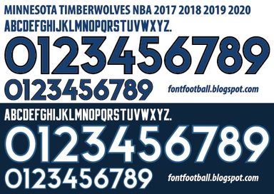 Font Vector Minnesota Timberwolves NBA 2017 2018 2019 2020 kit
