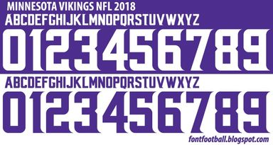 Font Vector Minnesota Vikings NFL 2018 kit