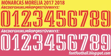 Font Vector Monarcas Morelia 2017 2018 kit