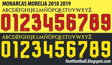 Font Vector Monarcas Morelia 2018 2019 kit