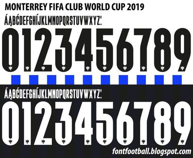 Font Vector Monterrey Club World Cup 2019 kit