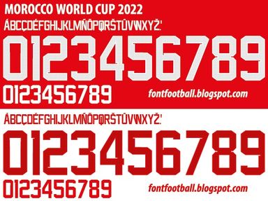 Font Vector Morocco World Cup 2022 kit