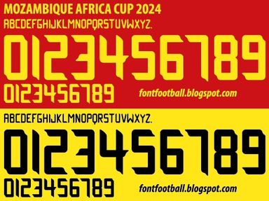 Font Vector Mozambique Africa Cup 2024 kit