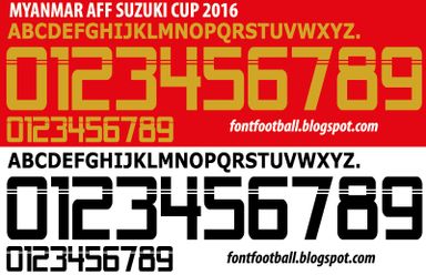 Font Vector Myanmar AFF Suzuki Cup 2016 kit