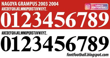 Font Vector Nagoya Grampus 2003 2004 kit