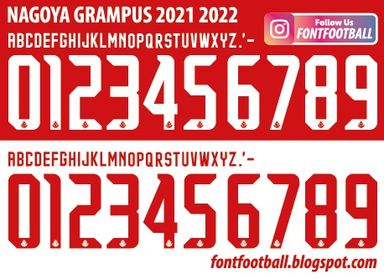 Font Vector Nagoya Grampus 2021 2022 kit