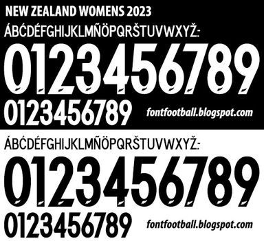 Font Vector New Zealand Womens 2023 kit
