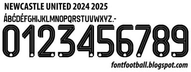 Font Vector Newcastle United 2024 2025 kit