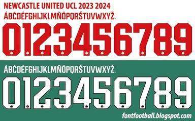 Font Vector Newcastle United 2023 2024 kit