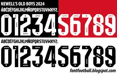 Font Vector Newell's Old Boys 2024 kit