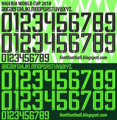 Font Vector Nigeria World Cup 2018 kit