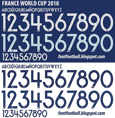 Font Vector France World Cup 2018 kit